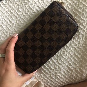 Brown Checkered wallet